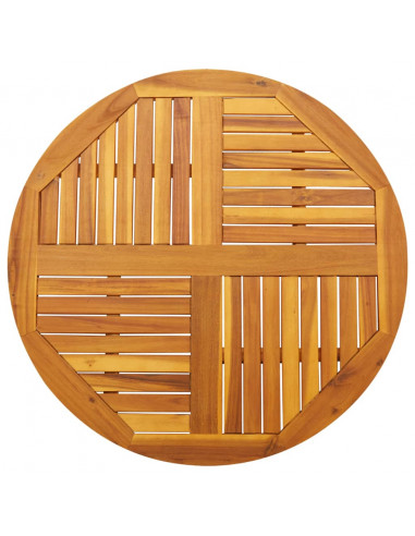 Piano per Tavolo Ø90x2,2 cm Rotondo in Legno Massello di Acacia