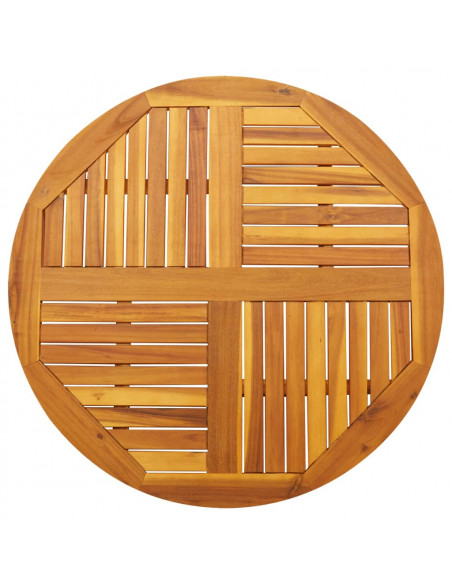 Piano per Tavolo Ø90x2,2 cm Rotondo in Legno Massello di Acacia