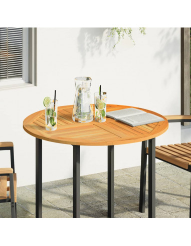 Piano per Tavolo Ø90x2,2 cm Rotondo in Legno Massello di Acacia