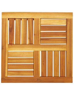 Piano per Tavolo 50x50x2 cm Quadrato Legno Massello di Acacia 2