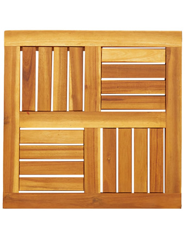 Piano per Tavolo 50x50x2 cm Quadrato Legno Massello di Acacia
