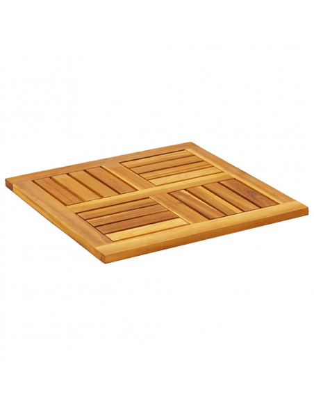 Piano per Tavolo 50x50x2 cm Quadrato Legno Massello di Acacia