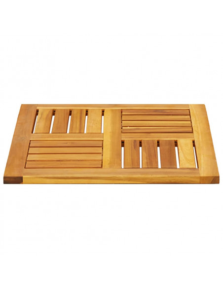 Piano per Tavolo 50x50x2 cm Quadrato Legno Massello di Acacia