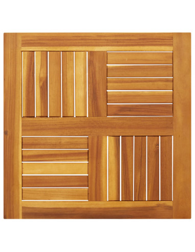 Piano per Tavolo 60x60x2 cm Quadrato Legno Massello di Acacia