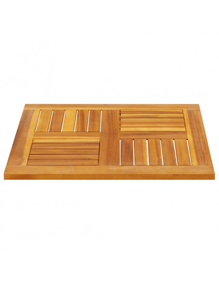 Piano per Tavolo 60x60x2 cm Quadrato Legno Massello di Acacia