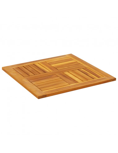 Piano per Tavolo 60x60x2 cm Quadrato Legno Massello di Acacia