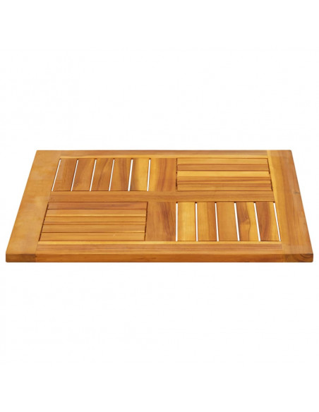 Piano per Tavolo 60x60x2 cm Quadrato Legno Massello di Acacia