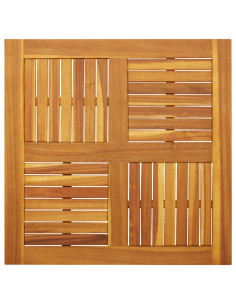 Piano per Tavolo 80x80x2,2 cm Quadrato Legno Massello di Faggio 2