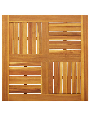 Piano per Tavolo 80x80x2,2 cm Quadrato Legno Massello di Faggio