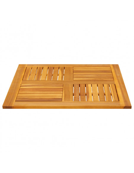 Piano per Tavolo 80x80x2,2 cm Quadrato Legno Massello di Faggio
