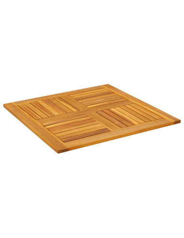 Piano per Tavolo 80x80x2,2 cm Quadrato Legno Massello di Faggio