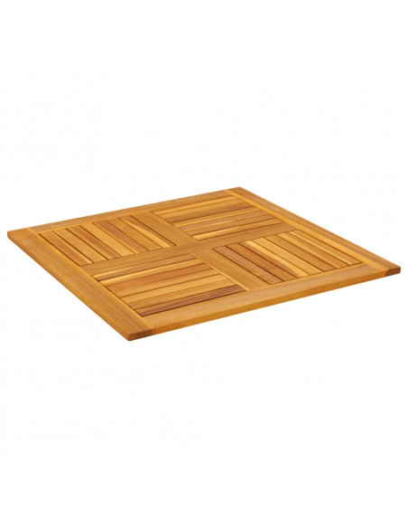 Piano per Tavolo 80x80x2,2 cm Quadrato Legno Massello di Faggio