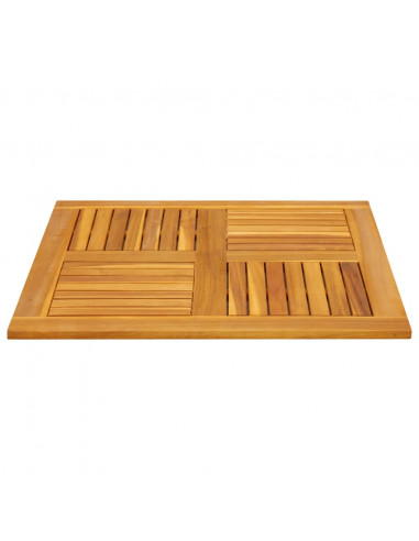 Piano per Tavolo 80x80x2,2 cm Quadrato Legno Massello di Faggio