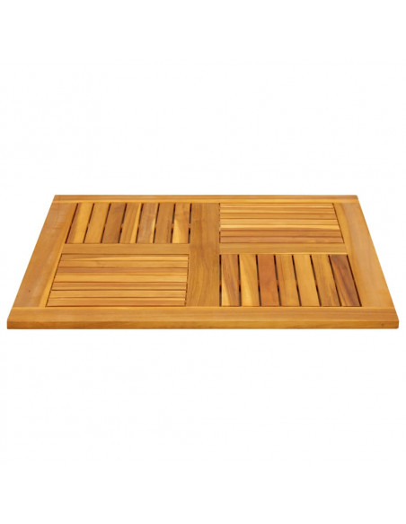 Piano per Tavolo 80x80x2,2 cm Quadrato Legno Massello di Faggio