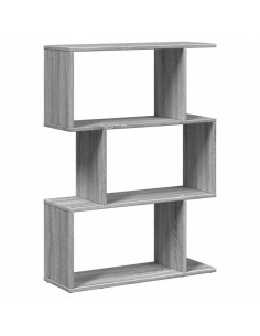 Libreria Divisorio 3Piani Grigio Sonoma 70x24x97 cm Truciolato 2