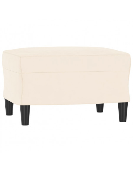Panca crema 70x35x41 cm in Velluto