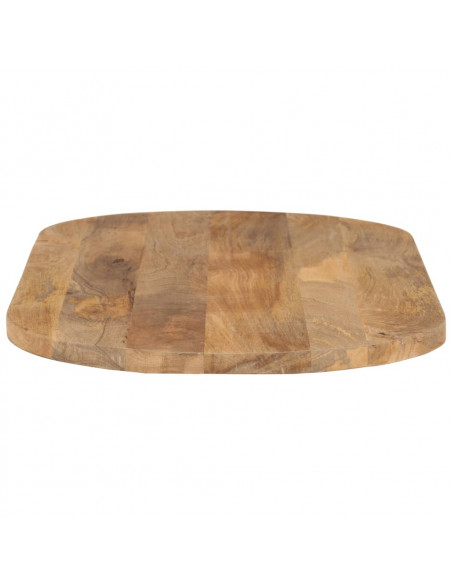 Piano Tavolo 120x60x2,5 cm Ovale in Legno Massello di Mango