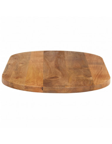 Piano Tavolo 120x60x3,8 cm Ovale in Legno Massello di Mango