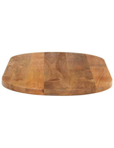 Piano Tavolo 140x60x2,5 cm Ovale in Legno Massello di Mango