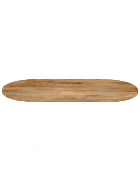 Piano Tavolo 140x60x3,8 cm Ovale in Legno Massello di Mango