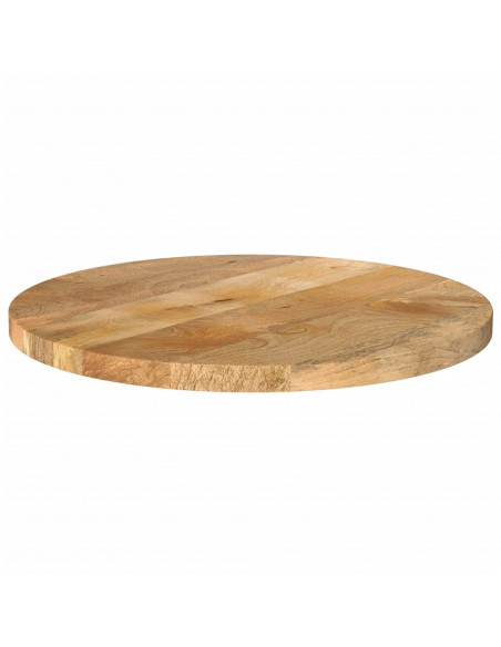Piano per Tavolo Ø 60x2,5cm Rotondo in Legno Massello di Mango