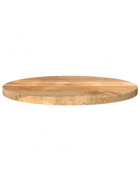 Piano per Tavolo Ø 60x2,5cm Rotondo in Legno Massello di Mango
