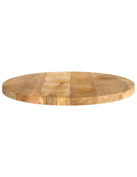 Piano per Tavolo Ø 60x2,5cm Rotondo in Legno Massello di Mango