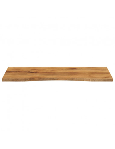 Piano Scrivania con Curva 110x50x2,5cm Massello Grezzo di Mango