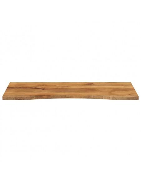 Piano Scrivania con Curva 110x50x2,5cm Massello Grezzo di Mango