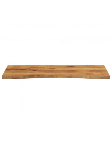 Piano Scrivania con Curva 110x60x2,5cm Massello Grezzo di Mango