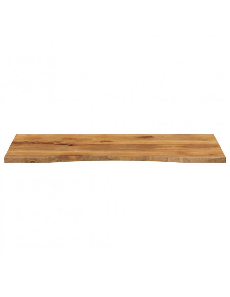 Piano Scrivania con Curva 110x60x2,5cm Massello Grezzo di Mango
