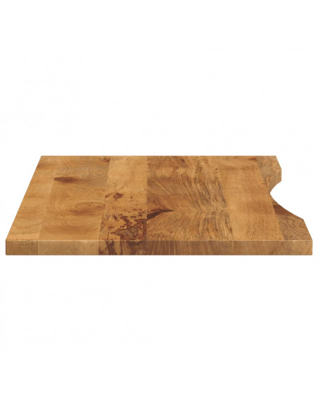 Piano Scrivania con Curva 110x60x2,5cm Massello Grezzo di Mango