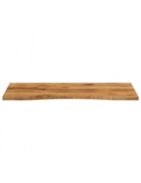 Piano Scrivania con Curva 120x50x2,5cm Massello Grezzo di Mango