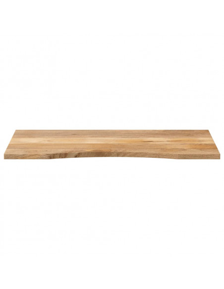 Piano Scrivania con Curva 140x50x2,5cm Massello Grezzo di Mango