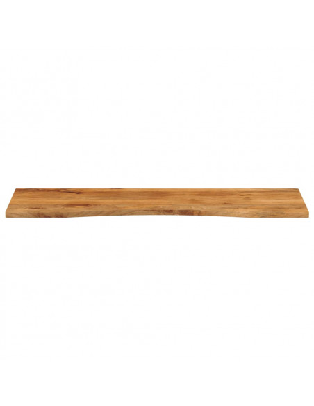 Piano Scrivania con Curva 160x50x2,5cm Massello Grezzo di Mango