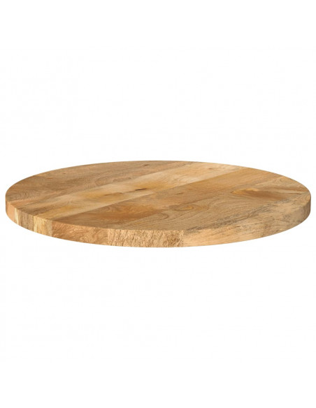Piano per Tavolo Ø 40x2,5cm Rotondo in Legno Massello di Mango
