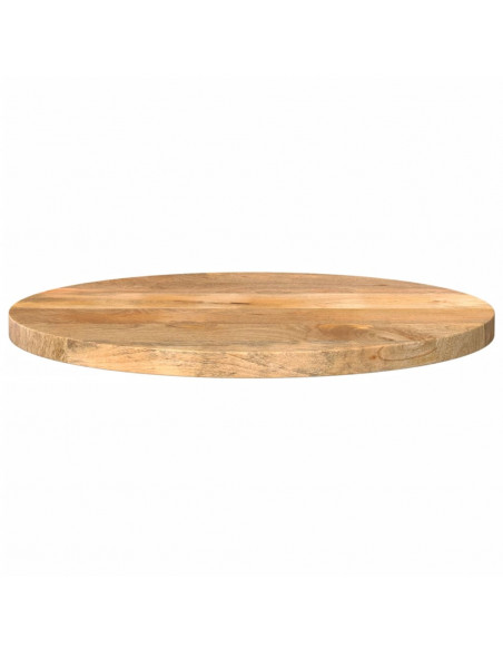 Piano per Tavolo Ø 40x2,5cm Rotondo in Legno Massello di Mango