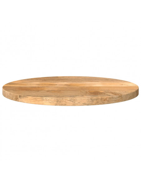 Piano per Tavolo Ø 40x3,8 cm Rotondo in Legno Massello di Mango