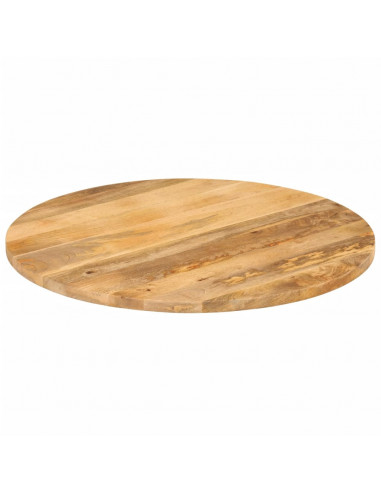 Piano per Tavolo Ø 90x2,5 cm Rotondo in Legno Massello di Mango