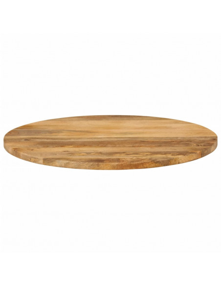 Piano per Tavolo Ø 90x2,5 cm Rotondo in Legno Massello di Mango