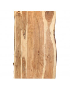 Piano del Tavolo in Legno Massello di Acacia 100x(50-60)x3,8 cm 2