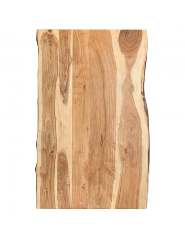 Piano del Tavolo in Legno Massello di Acacia 100x(50-60)x3,8 cm