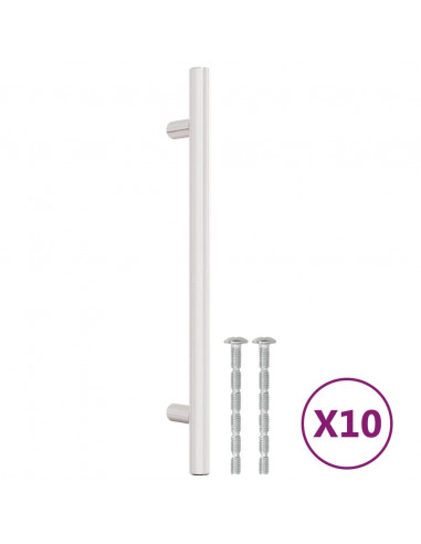 Maniglie per Mobili 10pz Argento 160mm in Acciaio Inox