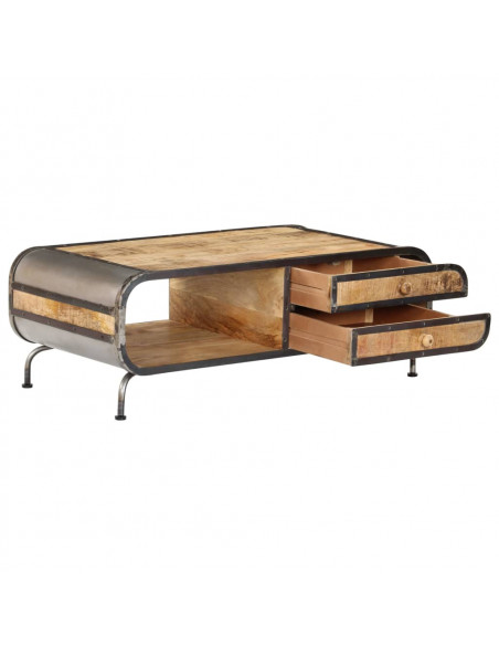 Tavolino da Caffè 100x50x35 cm Legno Massello di Mango