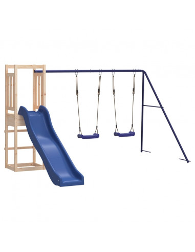 Set da Gioco da Esterno in Legno Massello di Pino