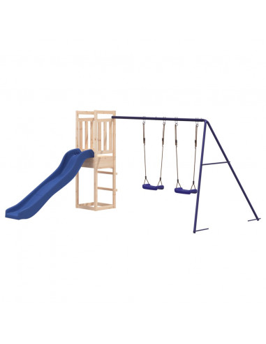Set da Gioco da Esterno in Legno Massello di Pino
