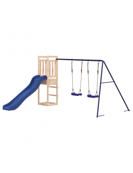 Set da Gioco da Esterno in Legno Massello di Pino