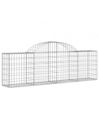 Cesti Gabbioni ad Arco 25 pz 200x30x60/80 cm Ferro Zincato