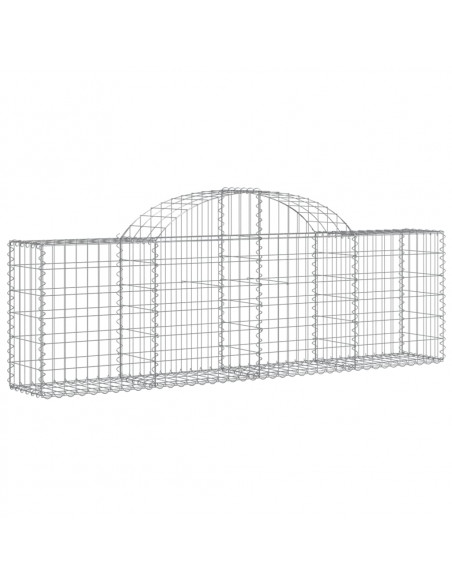 Cesti Gabbioni ad Arco 25 pz 200x30x60/80 cm Ferro Zincato