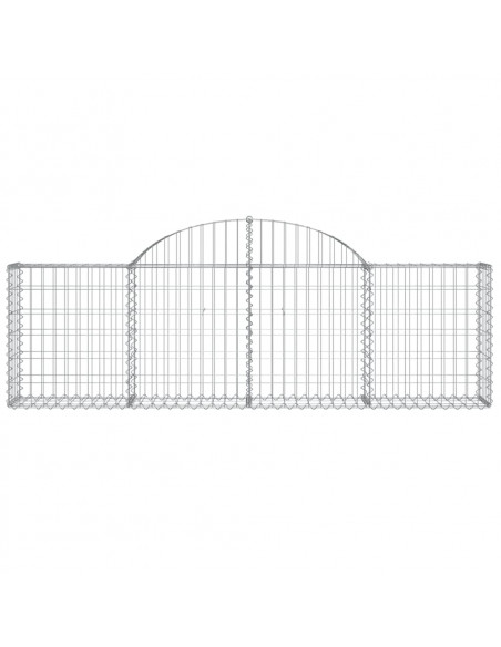 Cesti Gabbioni ad Arco 25 pz 200x30x60/80 cm Ferro Zincato